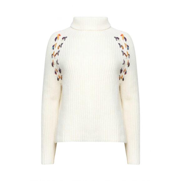 NEW LA PRESTIC OUISTON hemingway turtleneck sweater in ecru